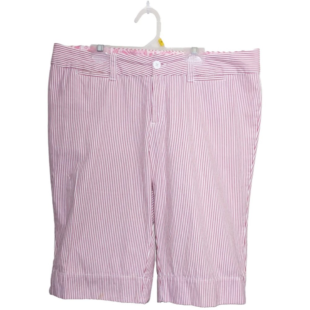 VINEYARD VINES Red & White Striped Bermuda/Shorts